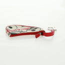 Christian Dior Hardcore Saddle etui Tasje Canvas Wit Zilver Auth 168201V-6