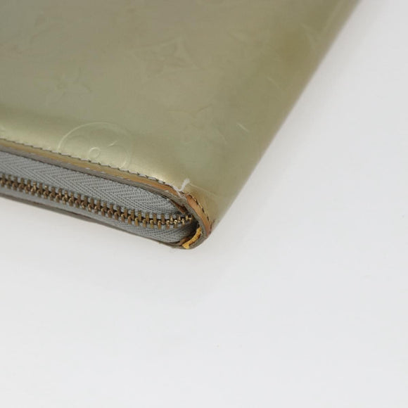 LOUIS VUITTON Monogram Vernis Eldridge Long Wallet Gris M91158 LV Auth 168202
