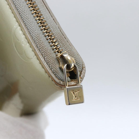 LOUIS VUITTON Monogram Vernis Eldridge Long Wallet Gris M91158 LV Auth 168202