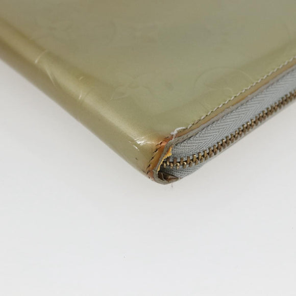 LOUIS VUITTON Monogram Vernis Eldridge Long Wallet Gris M91158 LV Auth 168202