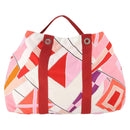 HERMES Strandtas Tote Bag Canvas Rood Auth 168207-13