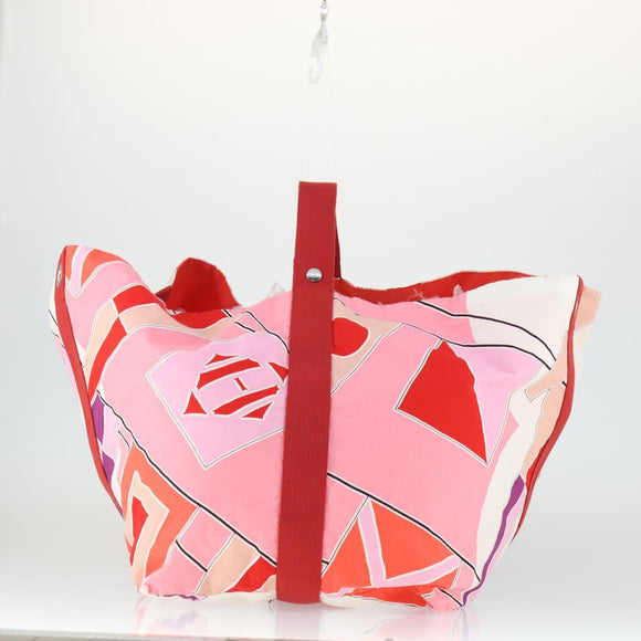HERMES Strandtas Tote Bag Canvas Rood Auth 168207