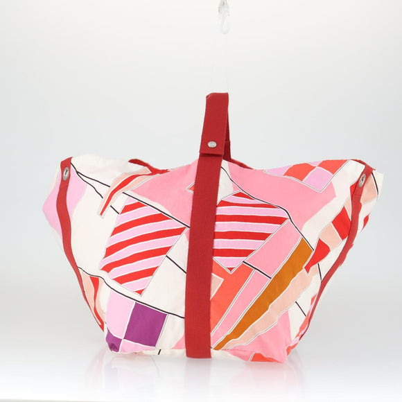 HERMES Strandtas Tote Bag Canvas Rood Auth 168207