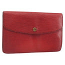LOUIS VUITTON Epi Montaigne 27 Clutch Bag Red M52657 LV Auth 168213-1