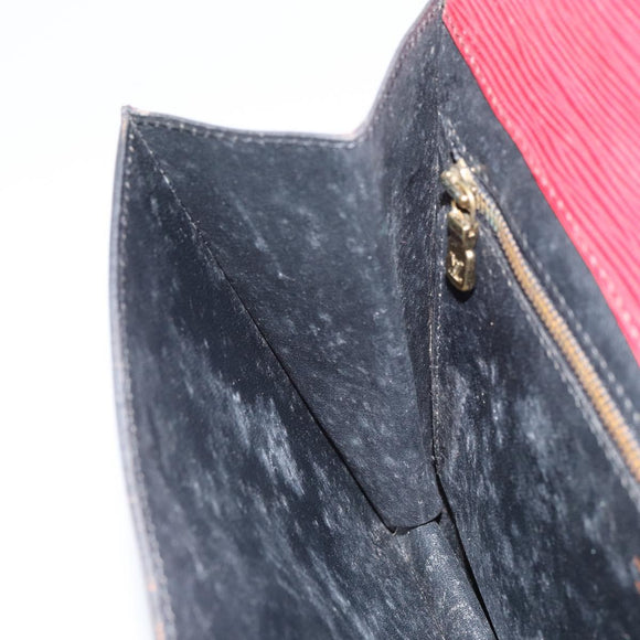 LOUIS VUITTON Epi Montaigne 27 Clutch Bag Red M52657 LV Auth 168213