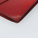 LOUIS VUITTON Epi Montaigne 27 Clutch Bag Red M52657 LV Auth 168213-14