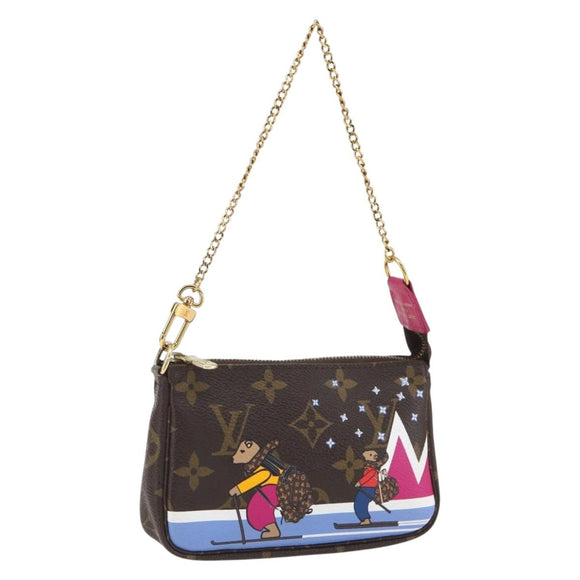LOUIS VUITTON Monogram Ski Bear Mini Pochette Accessoires M67769 Auth 168214SM