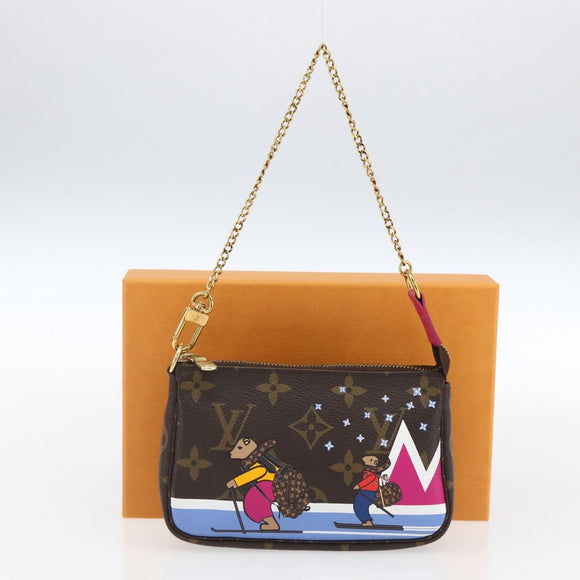 LOUIS VUITTON Monogram Ski Bear Mini Pochette Accessoires M67769 Auth 168214SM