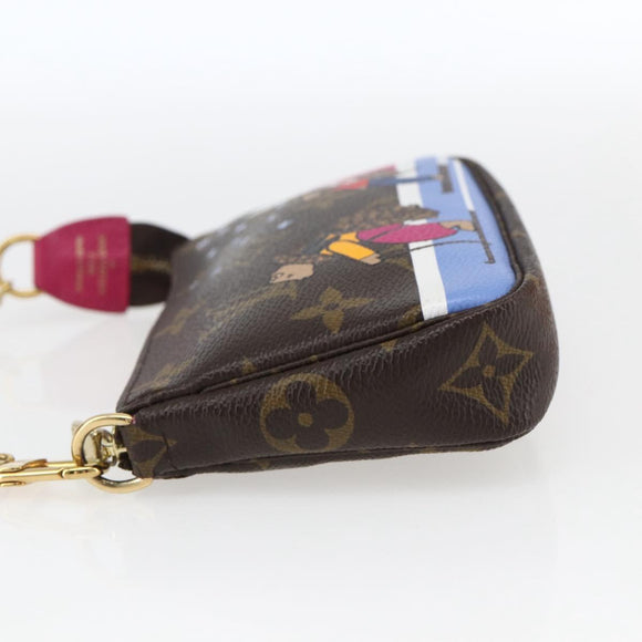LOUIS VUITTON Monogram Ski Bear Mini Pochette Accessoires M67769 Auth 168214SM
