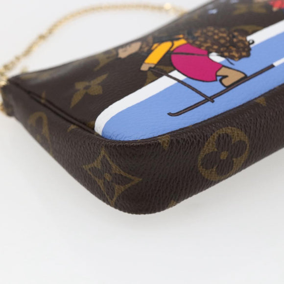 LOUIS VUITTON Monogram Ski Bear Mini Pochette Accessoires M67769 Auth 168216SM