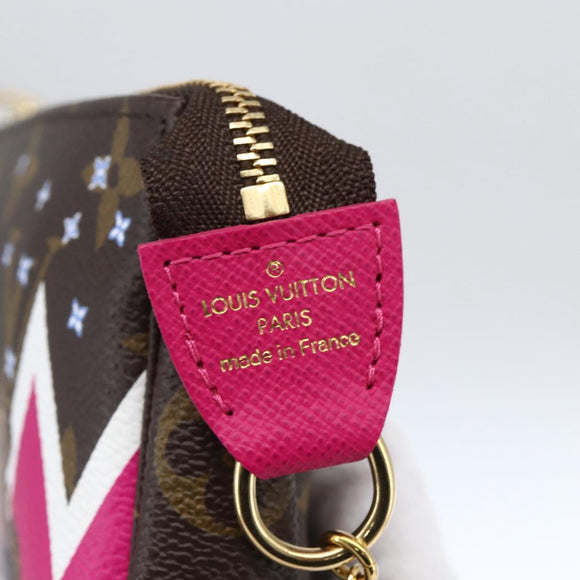 LOUIS VUITTON Monogram Ski Bear Mini Pochette Accessoires M67769 Auth 168216SM