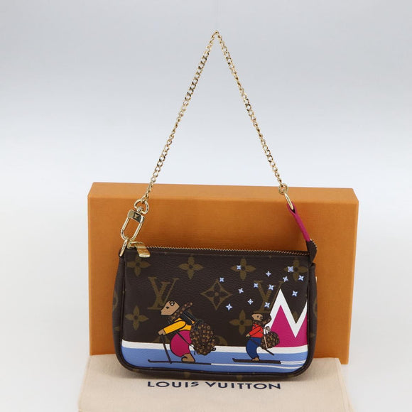 LOUIS VUITTON Monogram Ski Bear Mini Pochette Accessoires M67769 Auth 168216SM