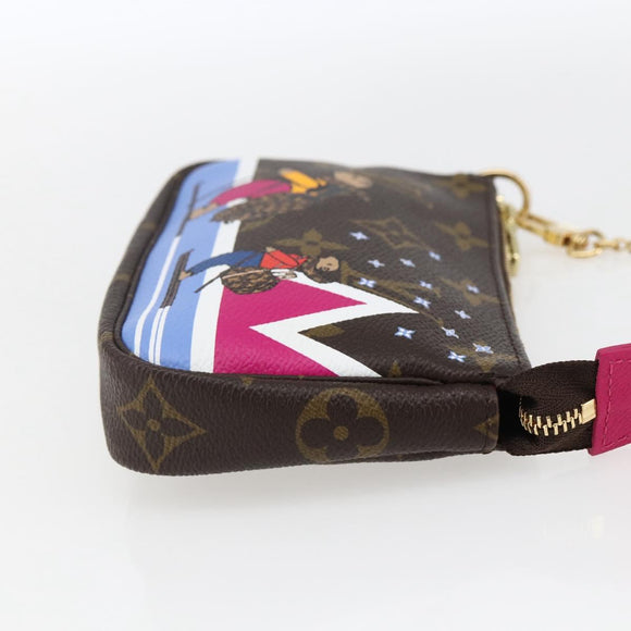 LOUIS VUITTON Monogram Ski Bear Mini Pochette Accessoires M67769 Auth 168216SM
