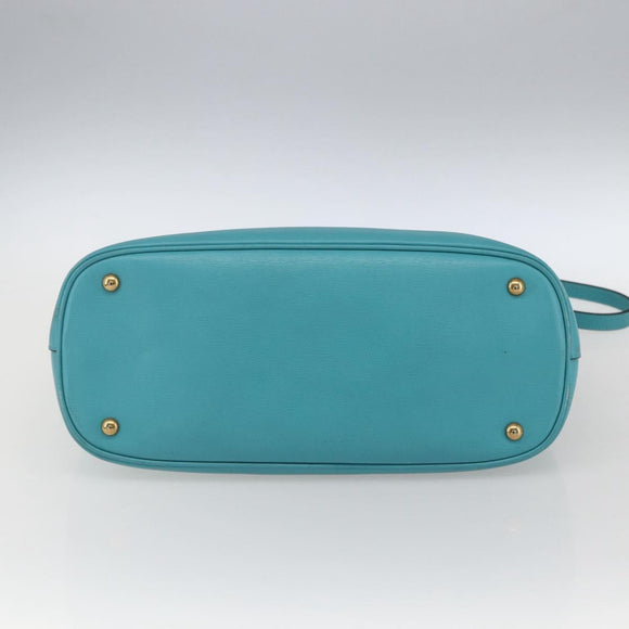 GUCCI Handtasche Leder 2way Hellblau Gold 319795 Auth 168224V
