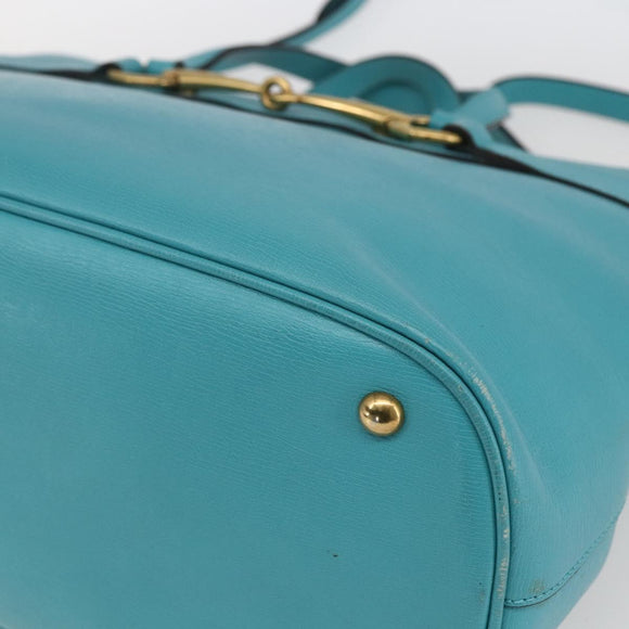 GUCCI Handtasche Leder 2way Hellblau Gold 319795 Auth 168224V