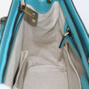 GUCCI Handtasche Leder 2way Hellblau Gold 319795 Auth 168224V-22