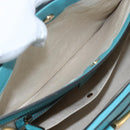 GUCCI Handtasche Leder 2way Hellblau Gold 319795 Auth 168224V-25