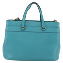 GUCCI Handtasche Leder 2way Hellblau Gold 319795 Auth 168224V-2