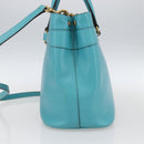 GUCCI Handtasche Leder 2way Hellblau Gold 319795 Auth 168224V-4