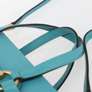 GUCCI Handtasche Leder 2way Hellblau Gold 319795 Auth 168224V-14