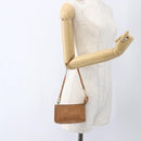 LOUIS VUITTON Nomad Cabas Amble PM Pouch Leather Beige M92502 LV Auth 168227-21