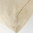 HERMES Her Bag MM Handtas Canvas Beige Zilver Auth 168228-17