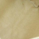 HERMES Her Bag MM Handtas Canvas Beige Zilver Auth 168228-26