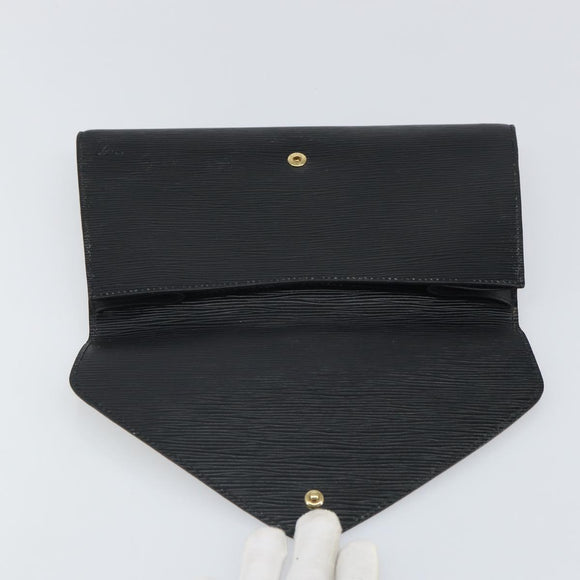 LOUIS VUITTON Epi Art Deco Clutch Bag Black M52632 LV Auth 168234