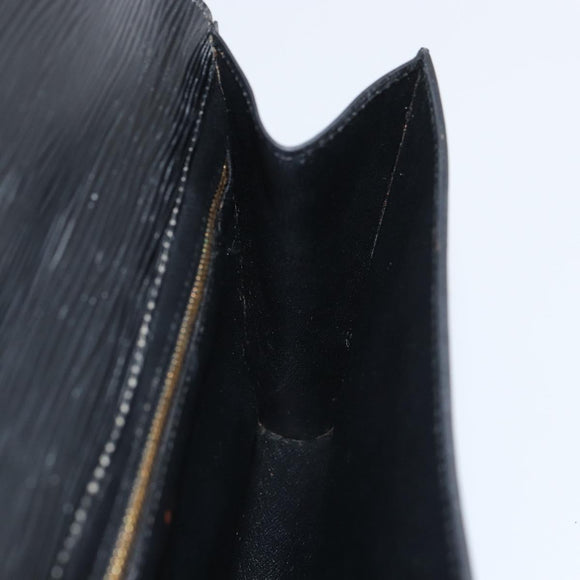 LOUIS VUITTON Epi Art Deco Clutch Bag Black M52632 LV Auth 168234