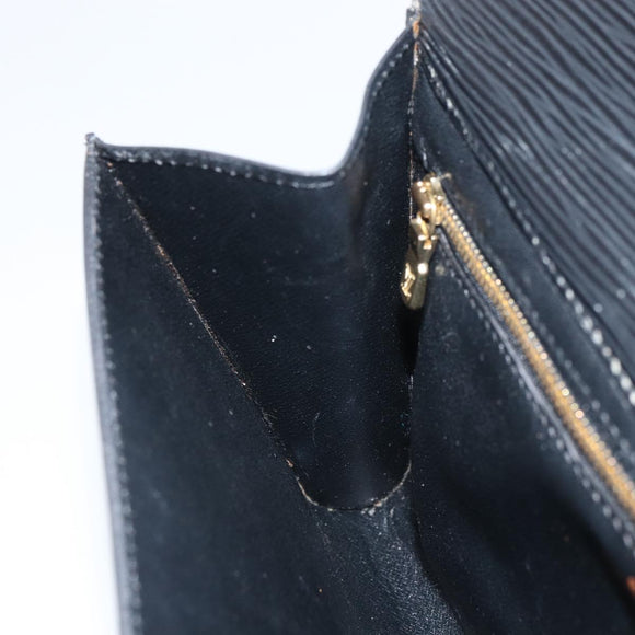 LOUIS VUITTON Epi Art Deco Clutch Bag Black M52632 LV Auth 168234