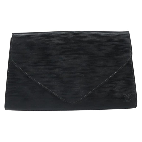 LOUIS VUITTON Epi Art Deco Clutch Bag Black M52632 LV Auth 168234