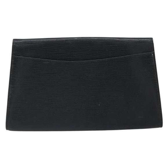 LOUIS VUITTON Epi Art Deco Clutch Bag Black M52632 LV Auth 168234