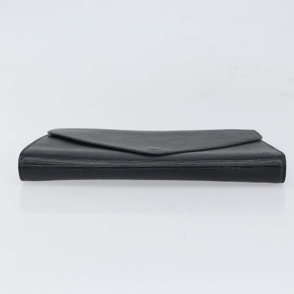 LOUIS VUITTON Epi Art Deco Clutch Bag Black M52632 LV Auth 168234