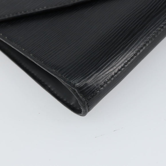 LOUIS VUITTON Epi Art Deco Clutch Bag Black M52632 LV Auth 168234