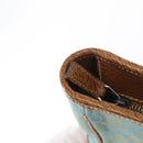 GUCCI GG Canvas Hand Bag Turquoise Blue Silver 113011 Auth 168236-15