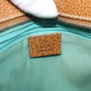 GUCCI GG Canvas Hand Bag Turquoise Blue Silver 113011 Auth 168236-16