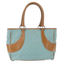 GUCCI GG Canvas Hand Bag Turquoise Blue Silver 113011 Auth 168236-2