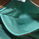 GUCCI GG Canvas Hand Bag Turquoise Blue Silver 113011 Auth 168236-22