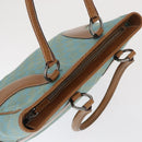 GUCCI GG Canvas Hand Bag Turquoise Blue Silver 113011 Auth 168236-7