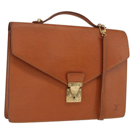 LOUIS VUITTON Epi Porte Documents Bandouliere Zipangu Gold M54468 LV Auth 168237