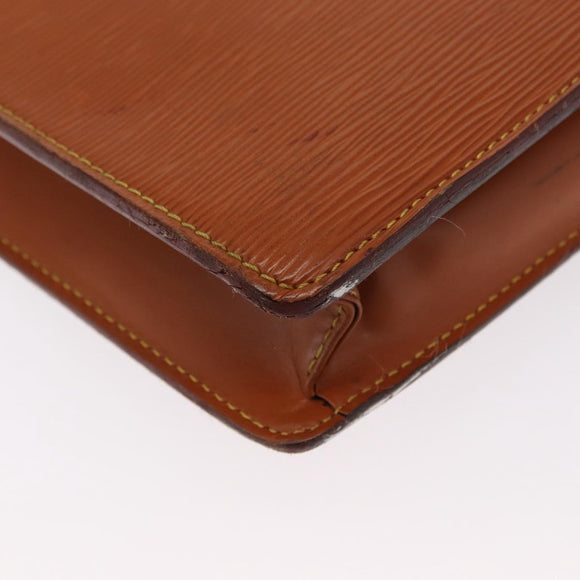 LOUIS VUITTON Epi Porte Documents Bandouliere Zipangu Gold M54468 LV Auth 168237