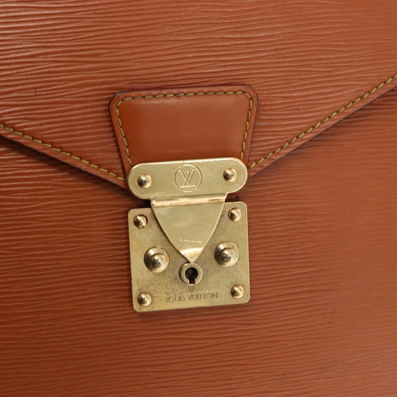 LOUIS VUITTON Epi Porte Documents Bandouliere Zipangu Gold M54468 LV Auth 168237