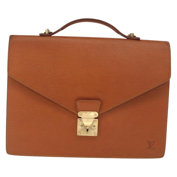 LOUIS VUITTON Epi Porte Documents Bandouliere Zipangu Gold M54468 LV Auth 168237