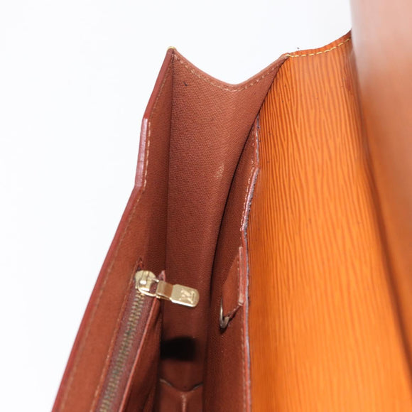 LOUIS VUITTON Epi Porte Documents Bandouliere Zipangu Gold M54468 LV Auth 168237