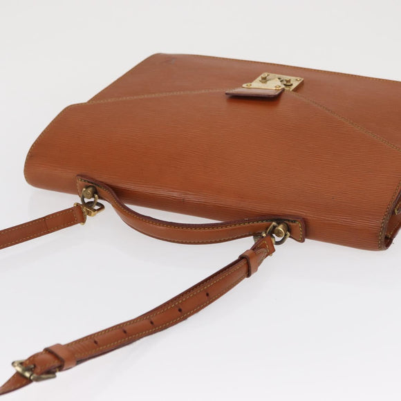 LOUIS VUITTON Epi Porte Documents Bandouliere Zipangu Gold M54468 LV Auth 168237