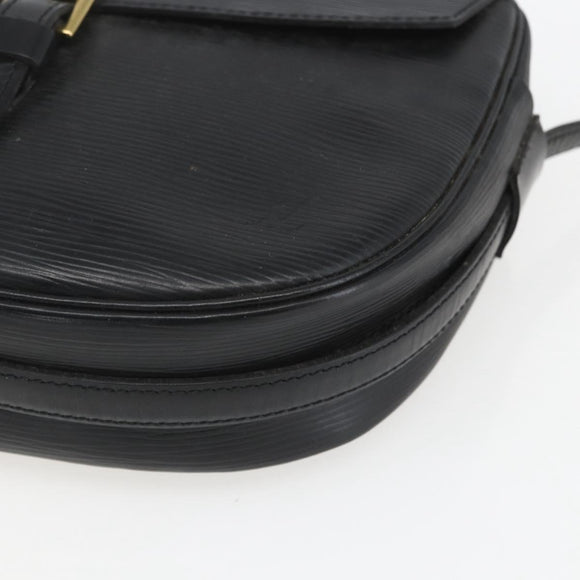 LOUIS VUITTON Epi Jeune Fille MM Shoulder Bag Black M52152 LV Auth 168238