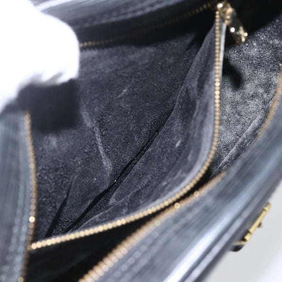 LOUIS VUITTON Epi Jeune Fille MM Shoulder Bag Black M52152 LV Auth 168238