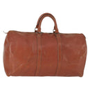 LOUIS VUITTON Epi Keepall 50 Boston Bag Brown M42968 LV Auth 168240-1