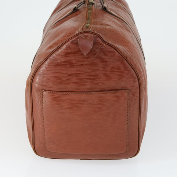 LOUIS VUITTON Epi Keepall 50 Boston Bag Brown M42968 LV Auth 168240