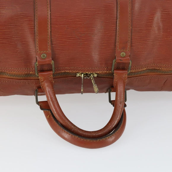 LOUIS VUITTON Epi Keepall 50 Boston Bag Brown M42968 LV Auth 168240